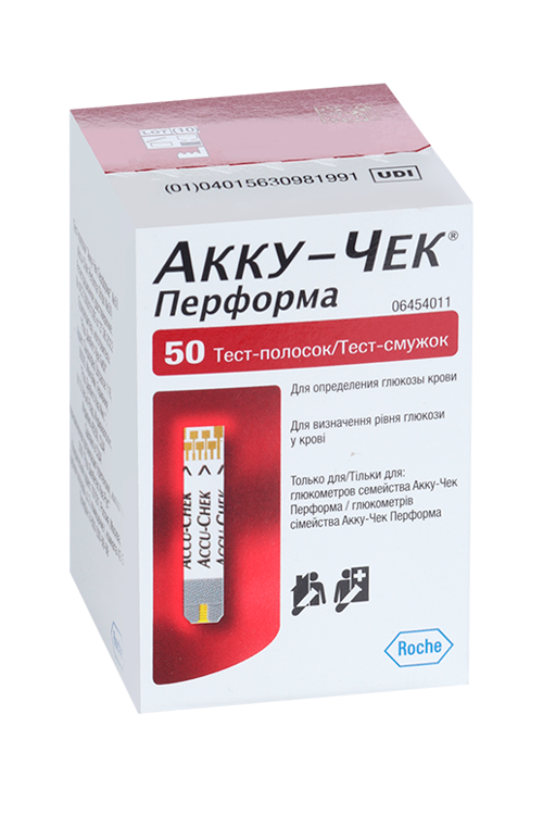

Тест-полоски Акку-Чек Перформа д/глюкометра, 50 шт