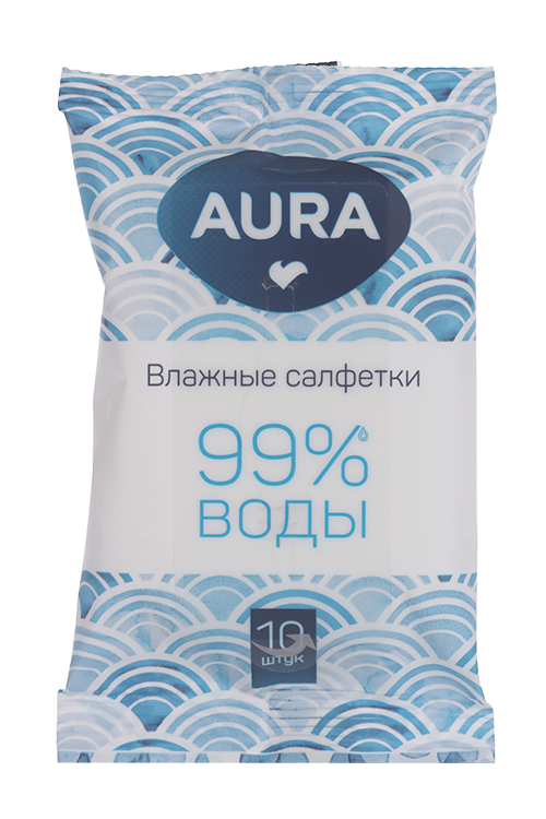 Салфетки Aura влажн освеж, 10 шт