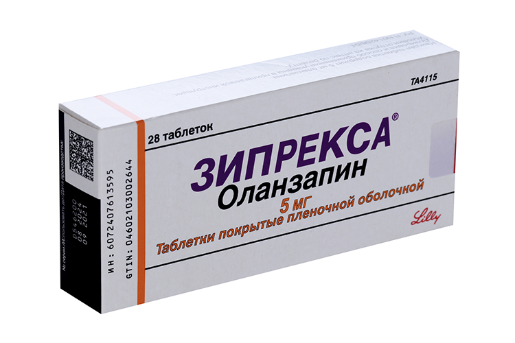 

Зипрекса 5 мг, 28 шт, таблетки покрытые пленочной оболочкой