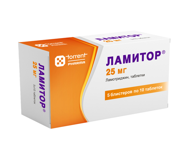 Ламитор 25 мг, 50 шт, таблетки