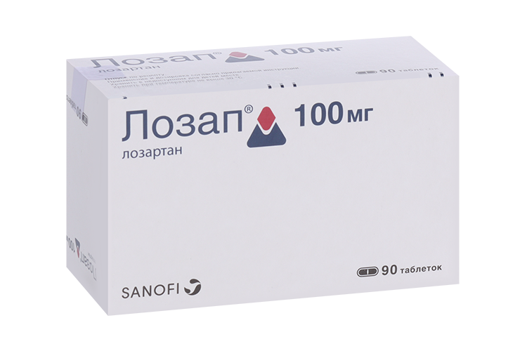 

Лозап 100 мг, 90 шт, таблетки покрытые пленочной оболочкой
