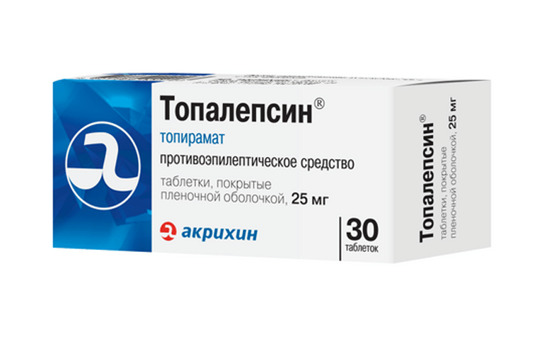 

Топалепсин 25 мг, 30 шт, таблетки покрытые пленочной оболочкой