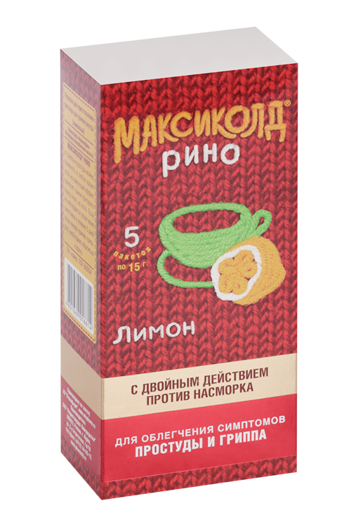 

Максиколд Рино 325 мг+10 мг+20 мг+50 мг, 15 г, 5 шт, порошок для приготовления раствора для приема внутрь лимон