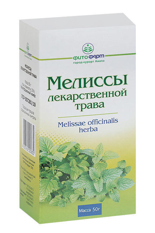 

Мелиссы трава, 50 г, сырье растительное измельченное