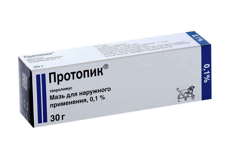 

Протопик 0.1%, 30 г, мазь для наружного применения