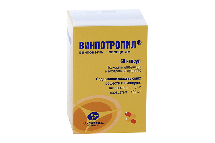 

Винпотропил 5 мг+400 мг, 60 шт, капсулы