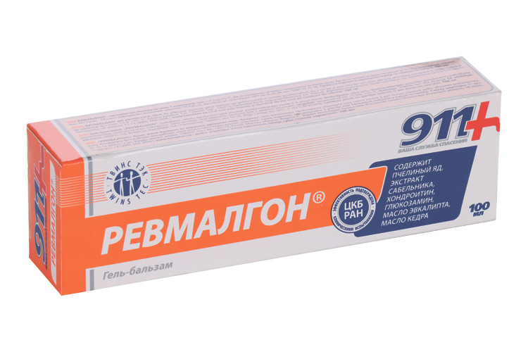 

Гель-бальзам 911 Ревмалгон д/суставов, 100 мл
