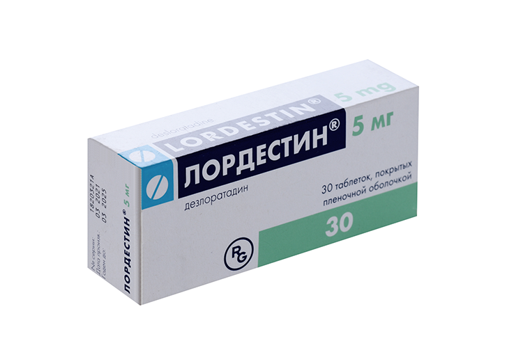 

Лордестин 5 мг, 30 шт, таблетки покрытые пленочной оболочкой