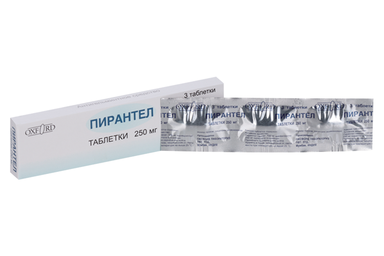 Пирантел 250 мг, 3 шт, таблетки
