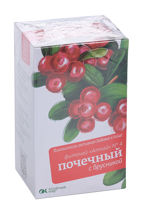 

Фиточай Алтай №4 почечный с брусникой, 2 г, 30 шт