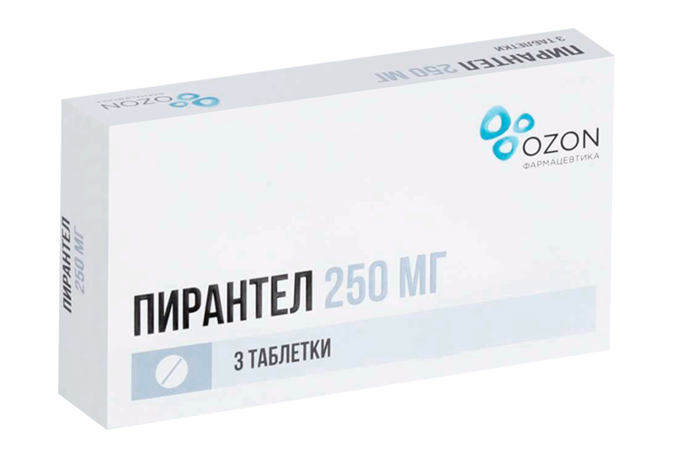 

Пирантел 250 мг, 3 шт, таблетки
