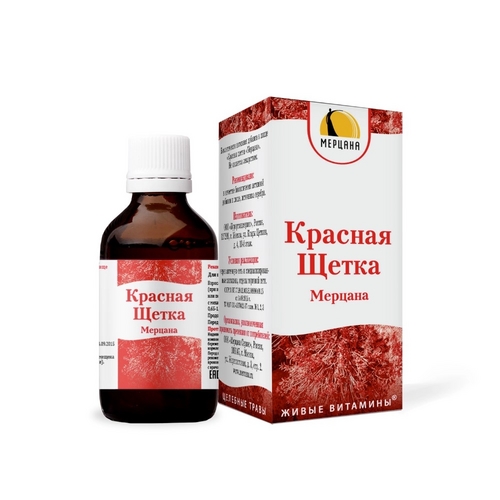 Красная щетка Мерцана, 50 мл, капли для приема внутрь