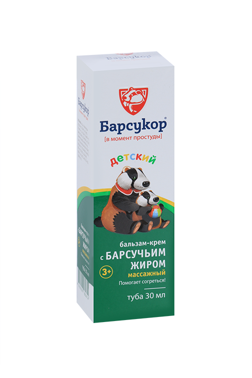 

Бальзам-крем Барсукор массажный д/детей, 30 мл