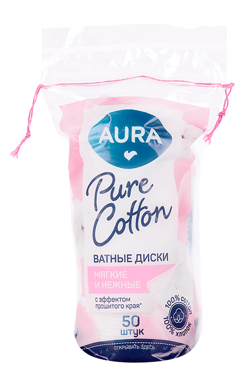 

Ватные диски Аура, 50 шт