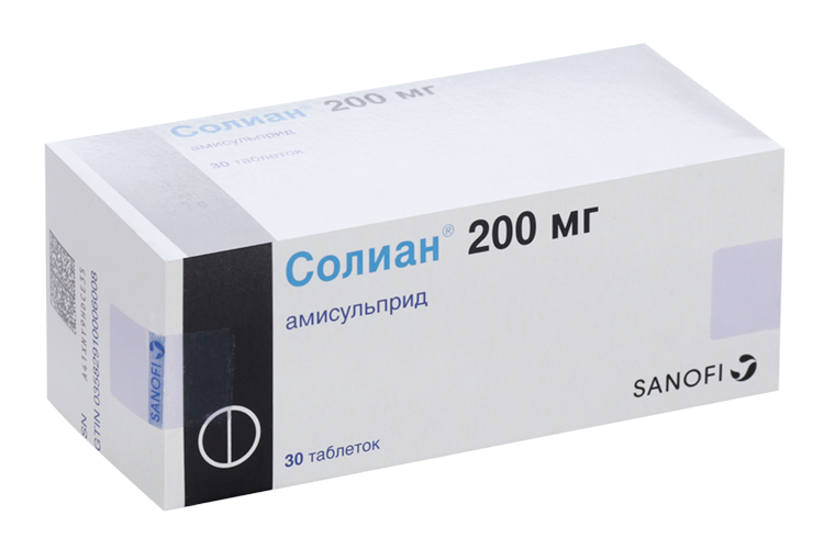 

Солиан 200 мг, 30 шт, таблетки