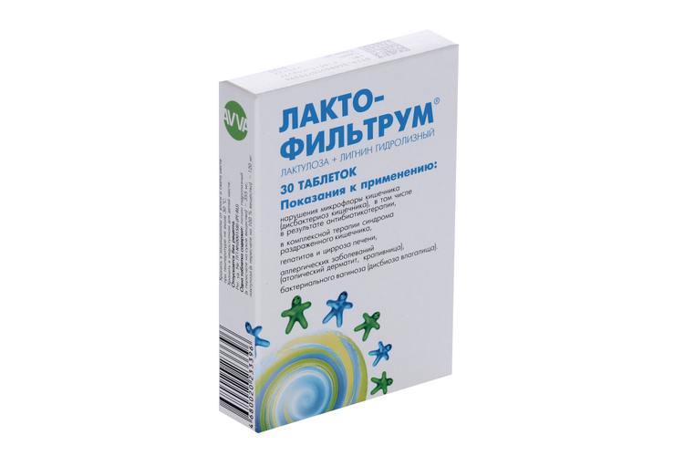 

Лактофильтрум, 30 шт, таблетки