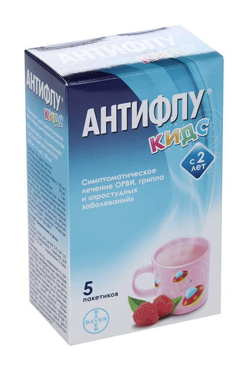 Антифлу Кидс, 12 г, 5 шт, порошок для приготовления раствора для приема внутрь