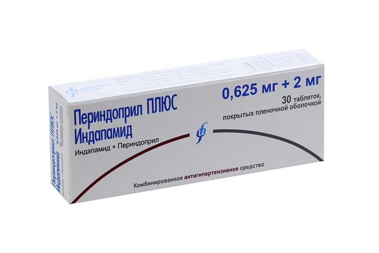 

Периндоприл Плюс Индапамид 0.625 мг+2 мг, 30 шт, таблетки покрытые пленочной оболочкой