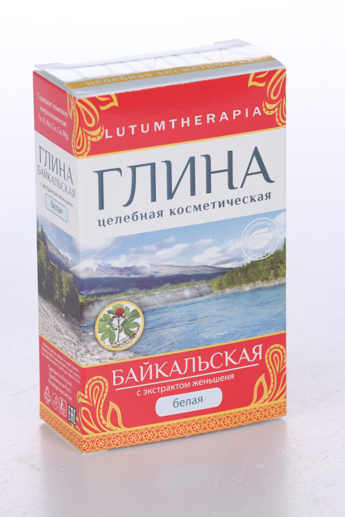 

Глина белая ЛутумТерапия косметич байкальская с экстр женьшеня, 100 г