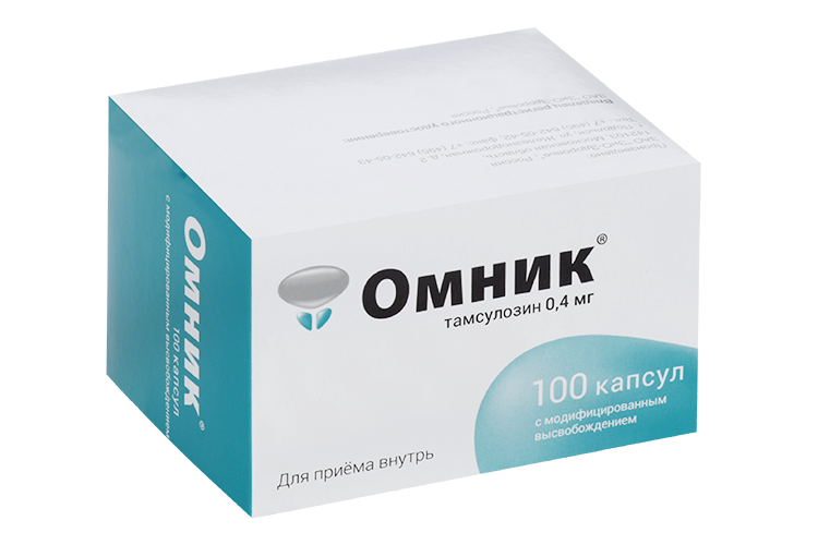 Омник 0.4 мг, 100 шт, капсулы с модифицированным высвобождением