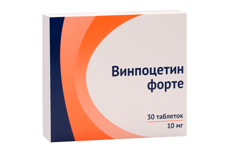 

Винпоцетин форте 10 мг, 30 шт, таблетки