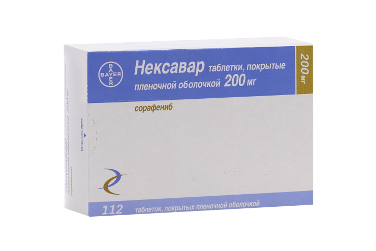 

Нексавар 200 мг, 112 шт, таблетки покрытые пленочной оболочкой