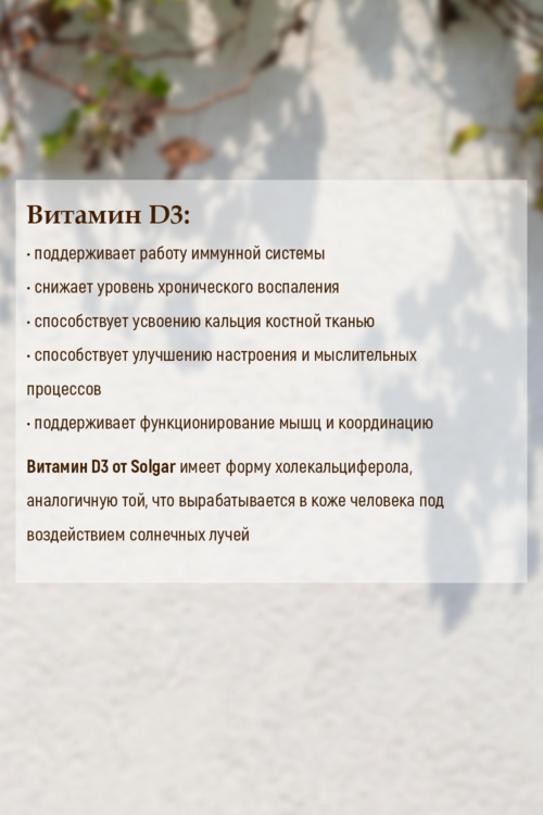 

Витамин Д3 600 МЕ, 240 мг, 60 шт, капсулы