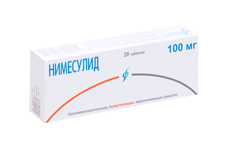 

Нимесулид 100 мг, 20 шт, таблетки