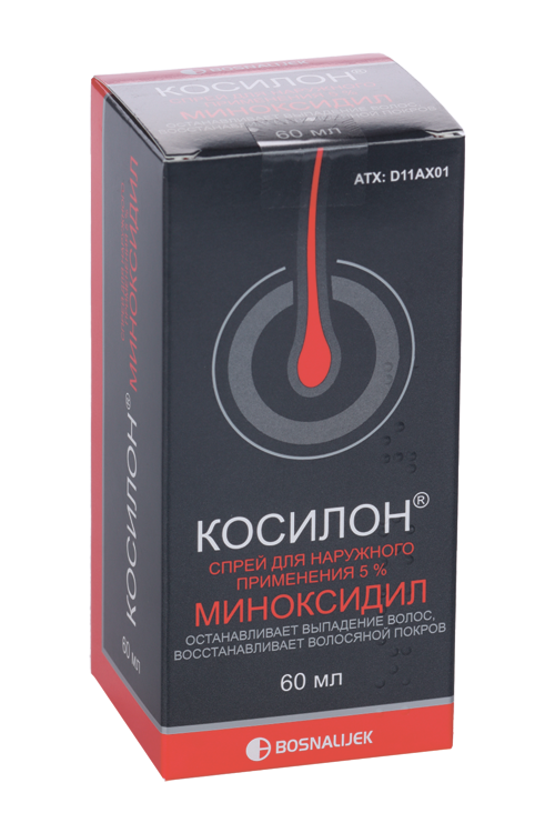 

Косилон 5%, 60 мл, спрей для наружного применения