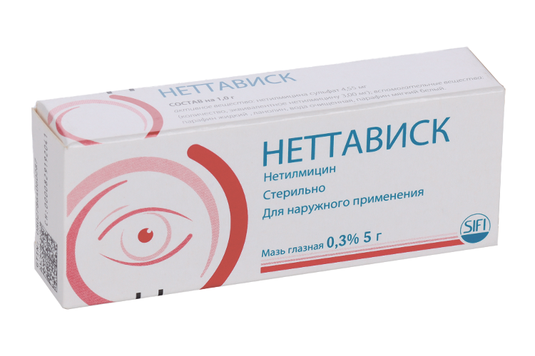 

Неттависк 0.3%, 5 г, мазь глазная