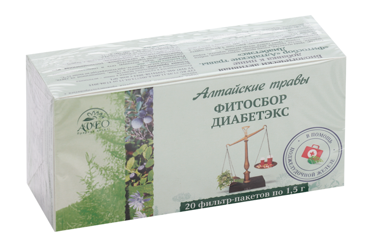 Диабетэкс фитосбор Алтайские травы, 1,5 г, 20 шт