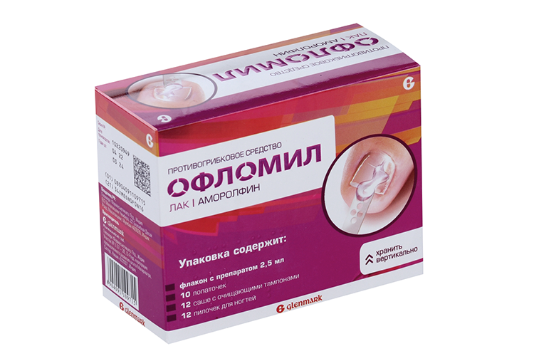 

Офломил Лак 5%, 2,5 мл, лак для ногтей