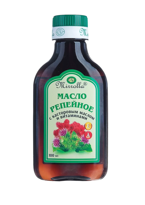

Масло Репейное с касторовым маслом/витаминами А, Е, 100 мл