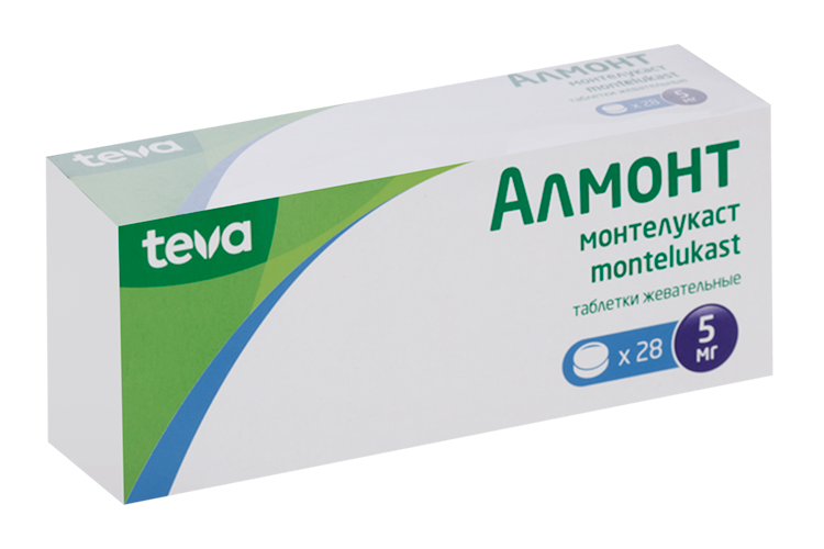 Алмонт 5 мг, 28 шт, таблетки жевательные