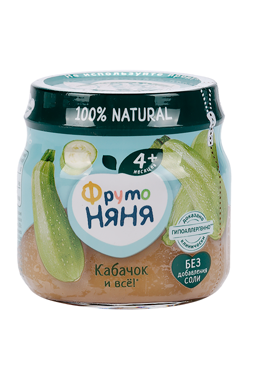 

Пюре Фрутоняня кабачок (с 4 мес), 80 г