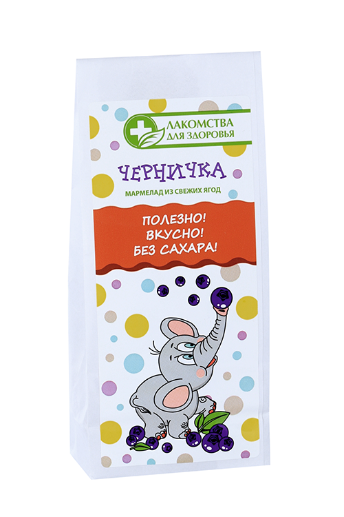 Мармелад желейный Черничка без сахара, 55 г