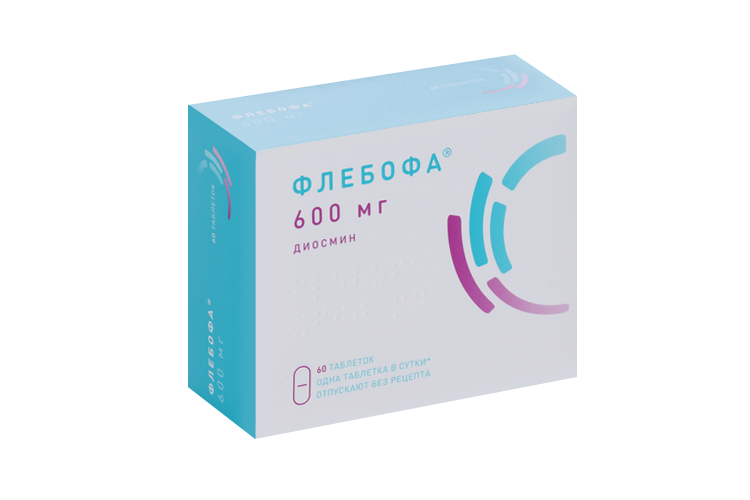 Флебофа 600 мг, 60 шт, таблетки
