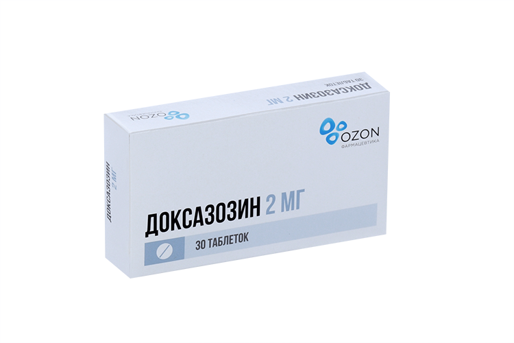 Доксазозин 2 мг, 30 шт, таблетки