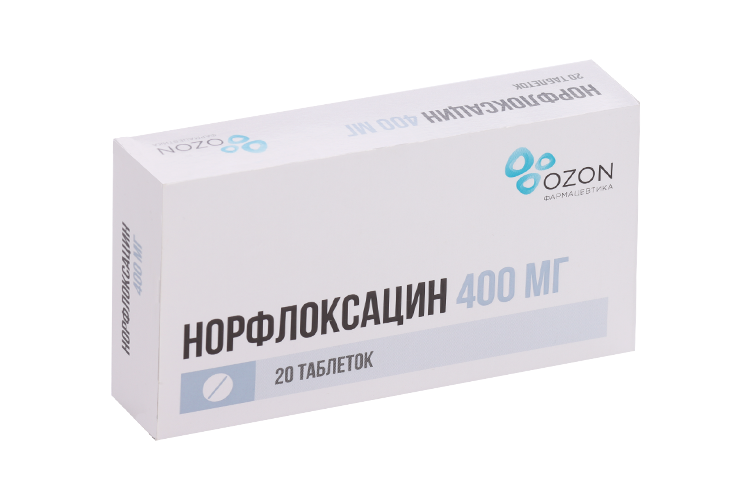 

Норфлоксацин 400 мг, 20 шт, таблетки покрытые пленочной оболочкой
