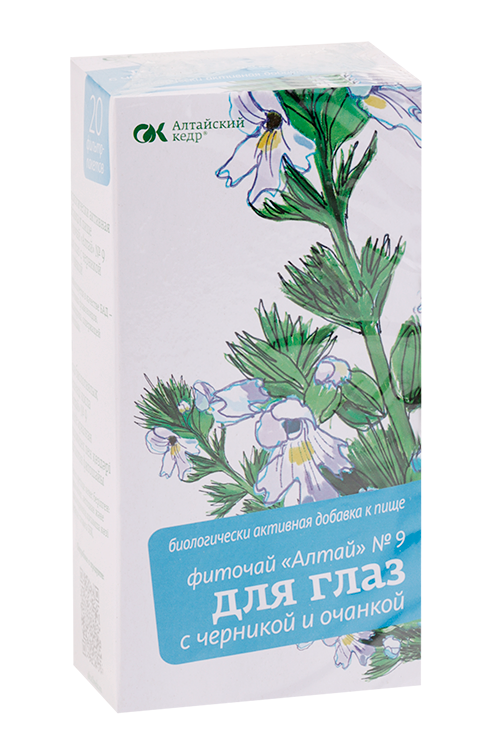 Фиточай Алтай №9 д/глаз с черникой и очанкой, 2 г, 20 шт, фильтр-пакет