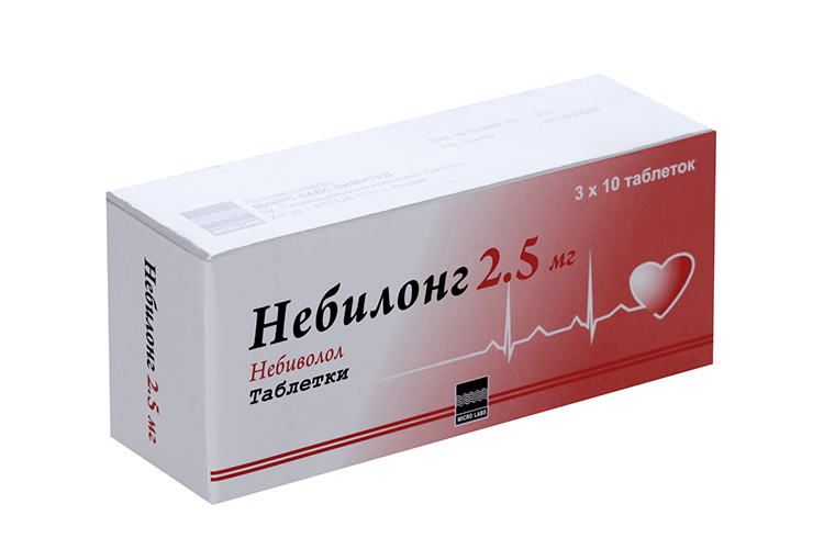 

Небилонг 2,5 мг, 30 шт, таблетки