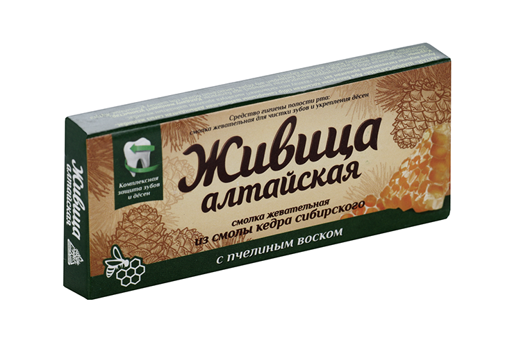 Живица Алтайская кедровая с пчелин воском жев резин, 4 шт