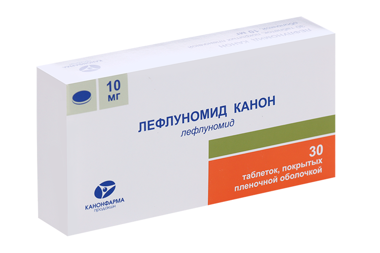

Лефлуномид Канон 10 мг, 30 шт, таблетки покрытые пленочной оболочкой