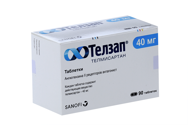

Телзап 40 мг, 90 шт, таблетки
