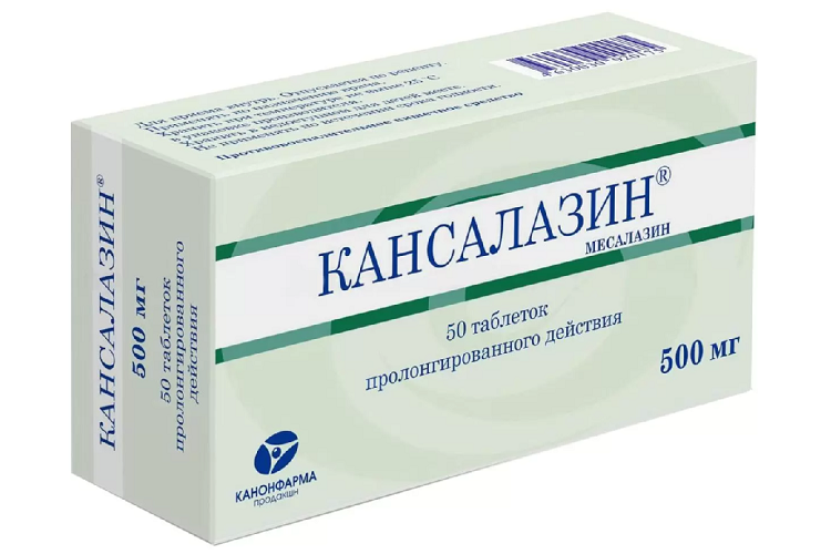 

Кансалазин 500 мг, 50 шт, таблетки пролонгированного действия