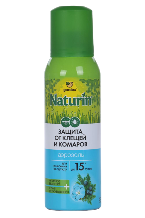 

Аэрозоль Гардекс Натурин от клещей/комаров на одежду, 100 мл