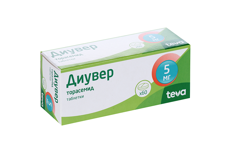 

Диувер 5 мг, 60 шт, таблетки