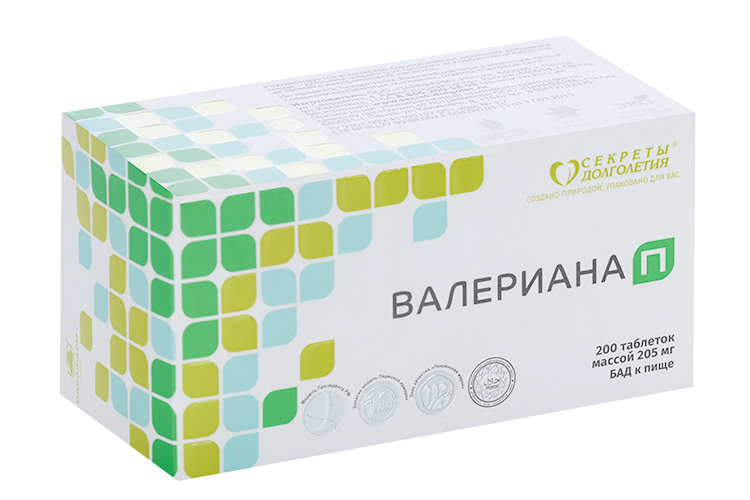 

Валериана П, 205 мг, 200 шт, таблетки