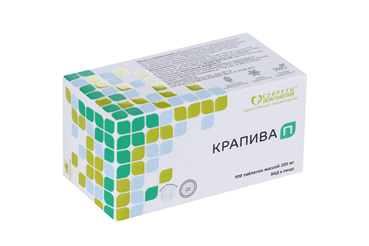 

Крапива П, 205 мг, 100 шт, таблетки