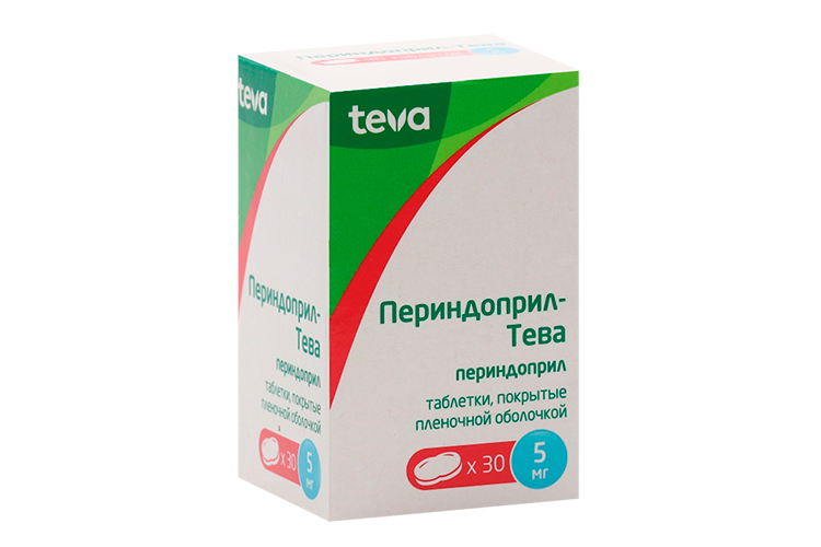 

Периндоприл-Тева 5 мг, 30 шт, таблетки покрытые пленочной оболочкой